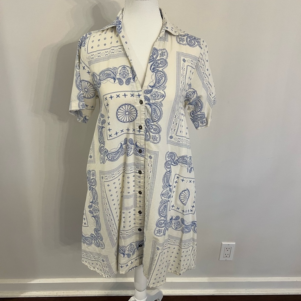 Current/Elliot Blue & White Dress - Size 0 - Perfect Condition